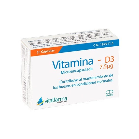 Vitalfarma Vitamine D3 7,5 Mcg 30 Capsules 30 Capsules