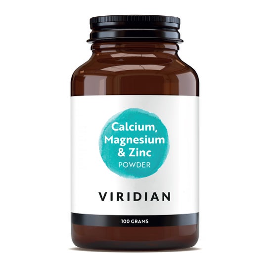Viridian Calcium Magnésium Zinc avec Vitamine C Poudre 100g
