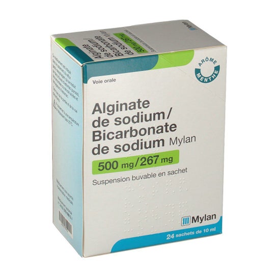Mylan Alginate De Sodium/Bicarbonate De Sodium 500mg/267mg 24x10ml
