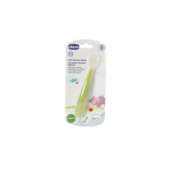 Chicco Cuillère en Silicone 6m+ Up Green
