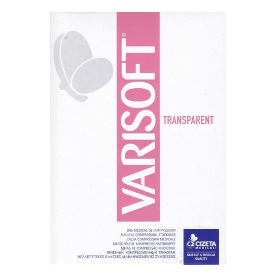 Varisan Varisoft Media Transparente Mi-Bas Corta Negro T2 1 Par