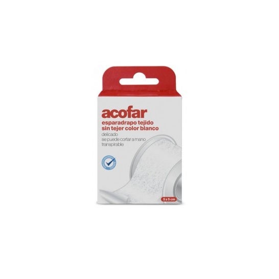 Acofar ruban adhésif non tissé blanc 5x5cm 1ud
