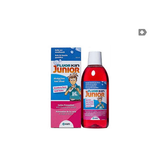 Fluor Kin Junior Bain de bouche fraise 500ml