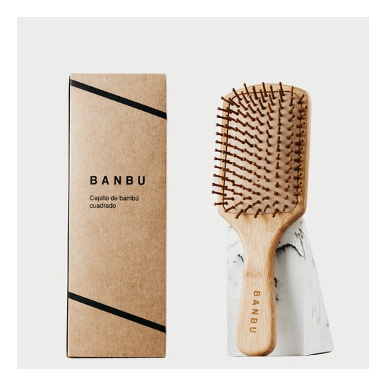 Brosse à cheveux carrée Banbu 1pc
