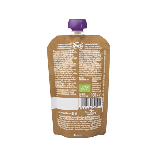 Natura Nuova Pomme Fraise Myrtille Purée sans sucre Doypack 100g