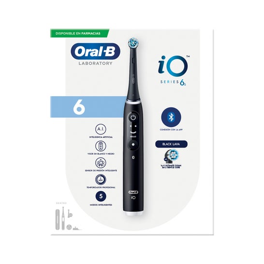 Oral-B Laboratory Kit Io 6 Escova Dentes Eletrica Preta + Recarg