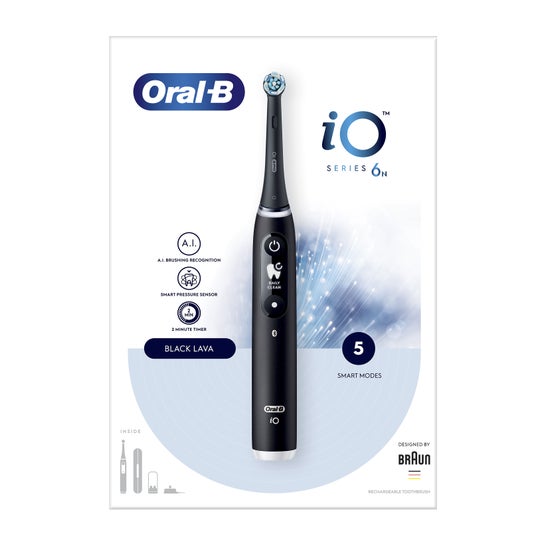 Oral-B Laboratory Kit Io 6 Escova Dentes Eletrica Preta + Recarg
