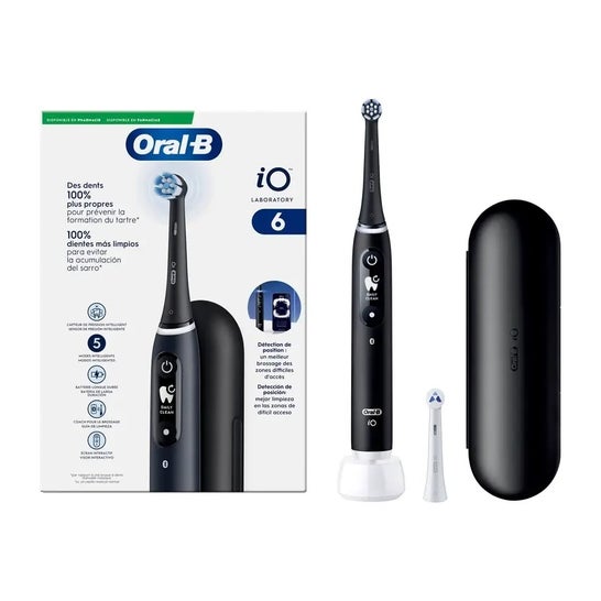 Oral-B Laboratory Kit Io 6 Escova Dentes Eletrica Preta + Recarg