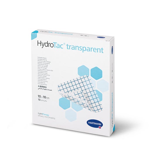 Hydrotac Transparent Apósitos Gel No Adhesivos 10x10cm 10uds