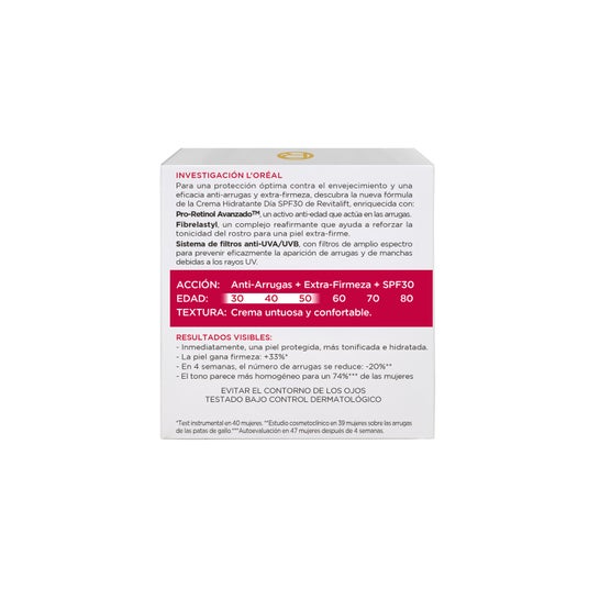 L'Oréal Revitalift Crème de jour hydratante SPF30+ 50ml