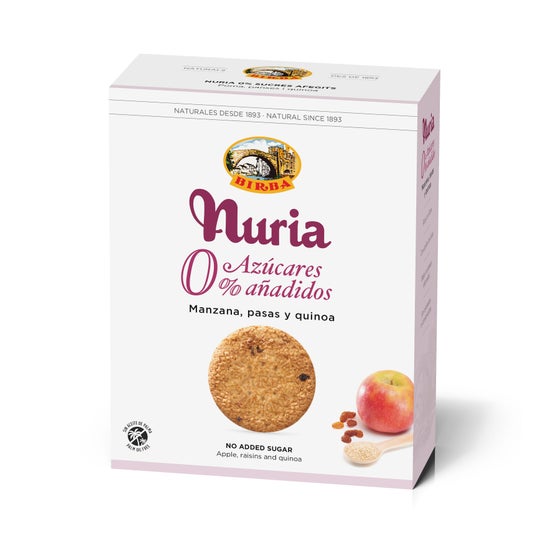 Nuria 0% Sucre Ajouté Pomme Raisins Quinoa Cookies 410g