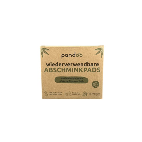 Pandoo Set de Disques Démaquillants Réutilisables 18 pcs + Distributeur