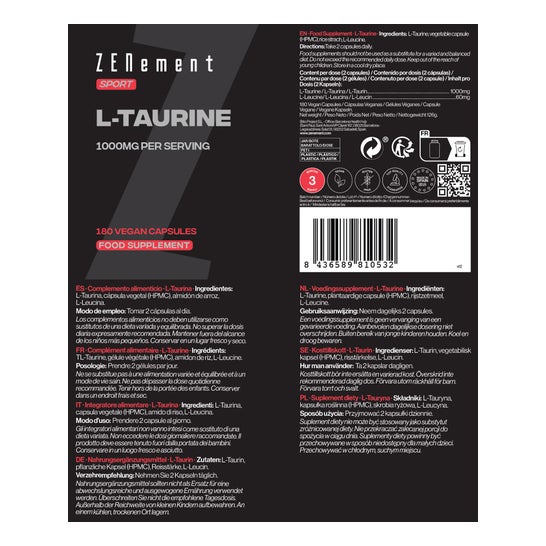 Zenement L-Taurine 180caps