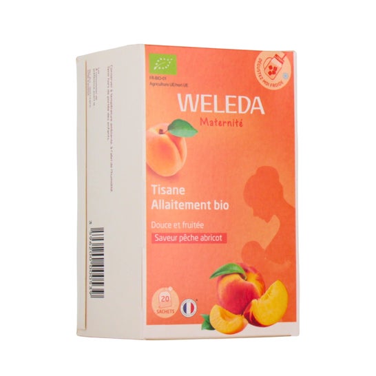 Weleda Tisane Allaitement Bio Pêche Abricot 20 Sachets