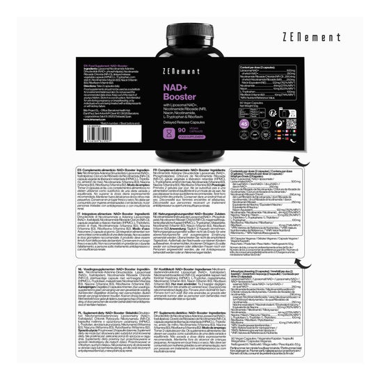 Zenement Booster de NAD+ 90 gélules végétales