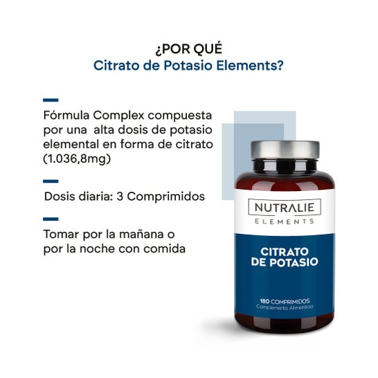 Nutralie Citrato de Potasio 2880mg Músculos 180comp