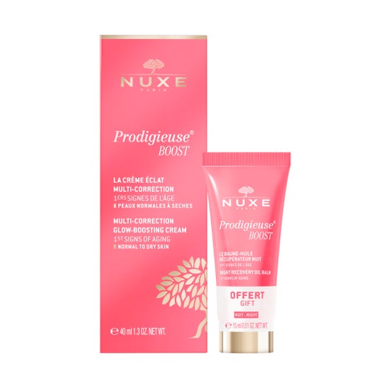 Nuxe Prodigieuse Boost La Crème Éclat Multi Correction 40ml + Le Baume Huile Récupérateur Nuit 15ml