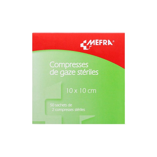 Mefra Compresses Stériles 10x10cm 2x50 Sachets