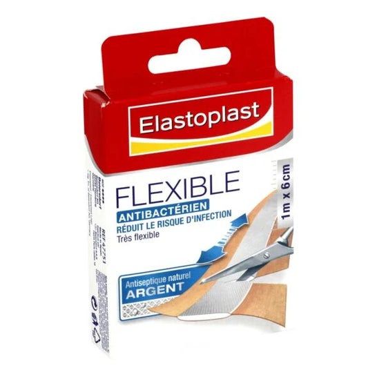 Elastoplast Flexible Pansement Antibacterien 1mx6cm