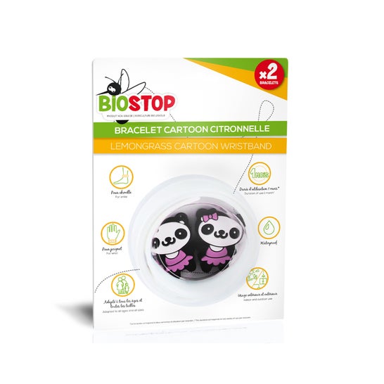 Biostop Bracelets Anti-Moustique Panda 2uts