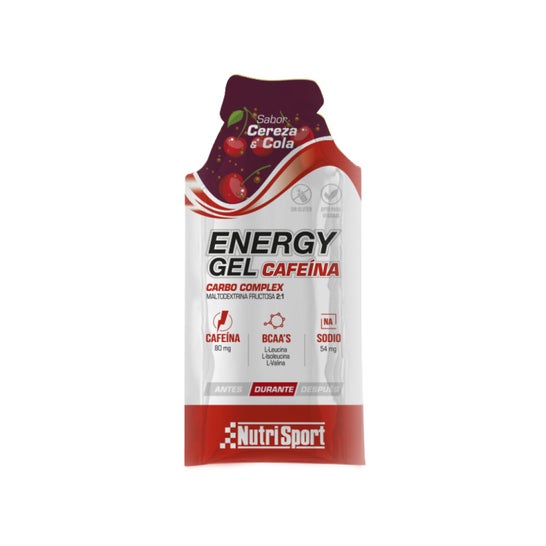 Nutrisport Energy Gel Cerise Cola Caféine 80mg 35g Nutrisport Energy Gel Cerise Cola Caféine 80mg 35g