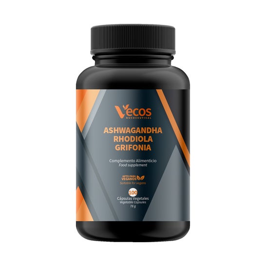Vecos Nucoceuticals Extracto de Ashwagandha y Rhodiola 100caps