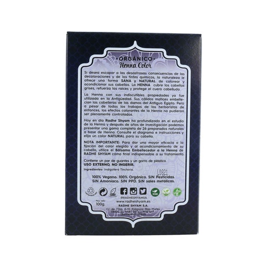 Radhe Shyam Henné Indigo Poudre Indigo 100gr