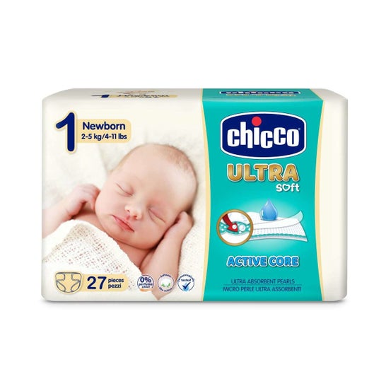 Chicco Ultra Soft Couches Taille 1 NewBorn 2-5kg 27uts