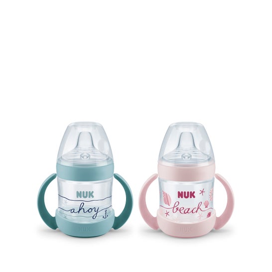 Nuk Nature Sense Beach Time Bouteille de silicone Pp Training 150 ml