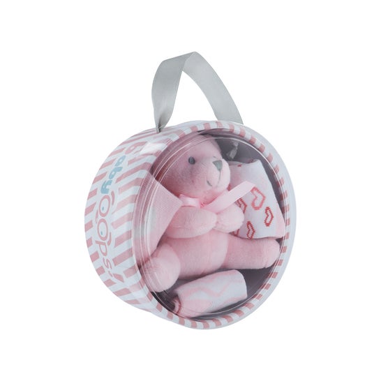 Babyoops Coff Chausset Ourson Rose