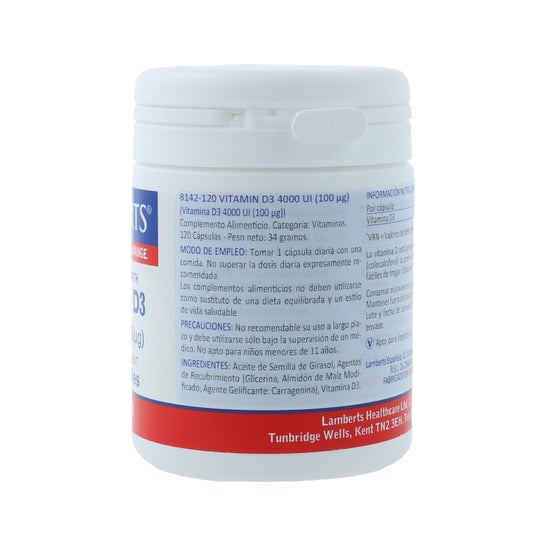 Lamberts Vitamine D3 4000 Ui (100åµg) 120 Comprimés
