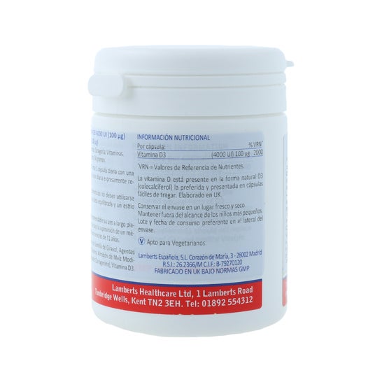 Lamberts Vitamine D3 4000 Ui (100åµg) 120 Comprimés