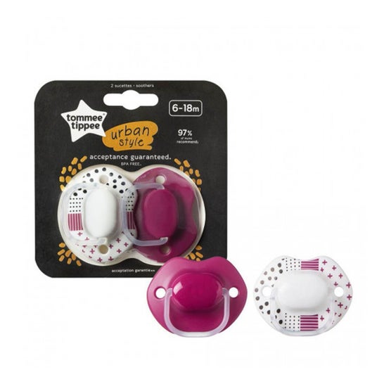 Tommee Tippee Sucettes 6-18 M Urban Fille 2uts