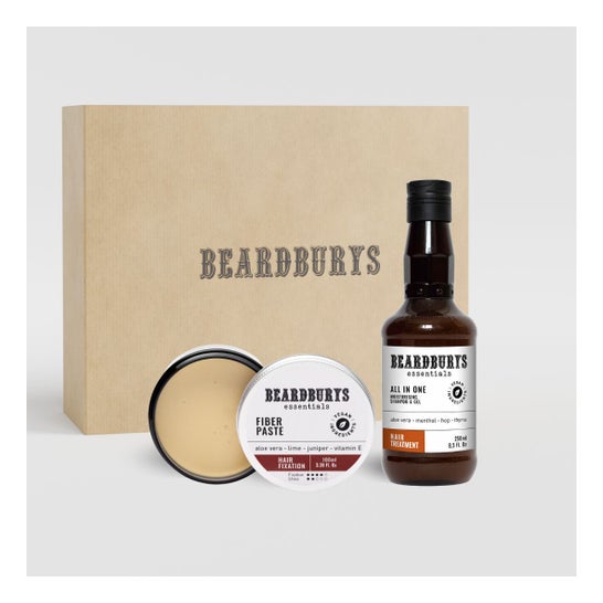 Beardburys Essentials Kit Fiber Cire Semi-Mat + Shampoing All in