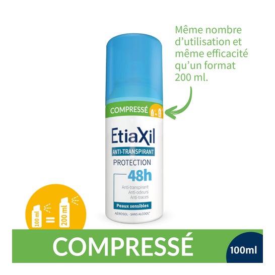Etiaxil Anti-Transpirant Déodorant Compressé Peaux Sensibles 100ml