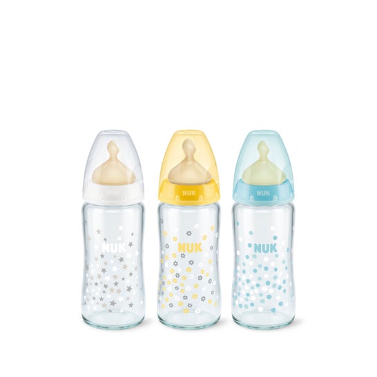 Nuk Latex mamelon mamelon large bouche bouteille en verre taille 1 240ml