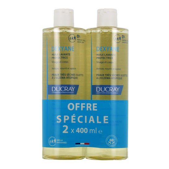 Ducray Pack Dexyane Huile Lavante Protectrice 2x400ml
