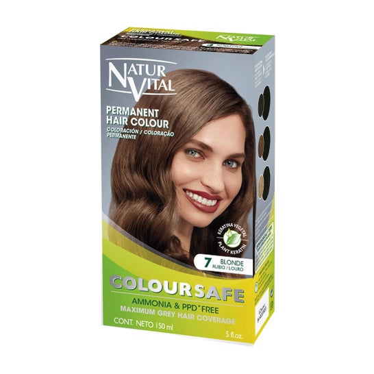 NaturVital Coloursafe Permanent Hair Color 7-Blonde 150ml