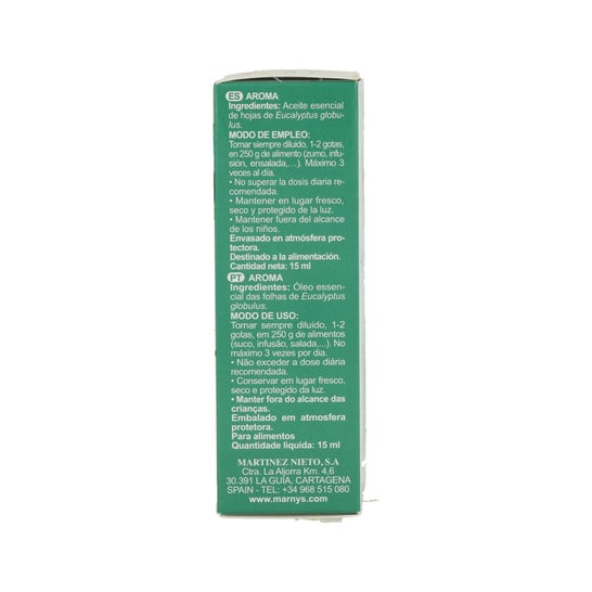 Marnys Huile Essentielle Alimentaire Eucalyptus 15ml