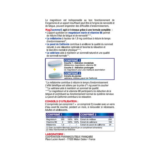 Mag 2 Sommeil 2x30 Comprimés