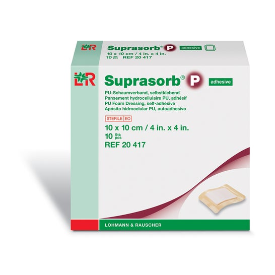 Suprasorb Pansements Hydrocellulaire Adhes Sterile 10x10cm 10uts