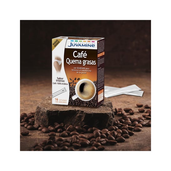 Juvamine Café Brûleur de Graisses Sans Sucre 16 Sticks