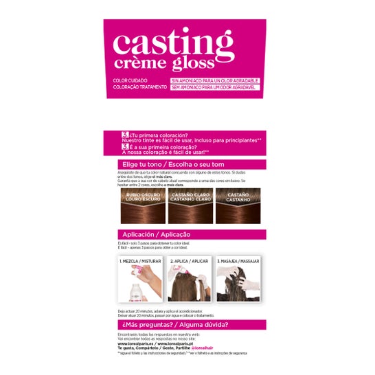 L'Oréal Casting Creme Gloss 535-Chocolat 3 pièces