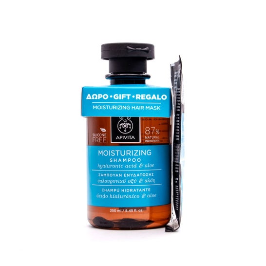 Shampoing hydratant à l'acide hyaluronique et à l'aloès Apivita