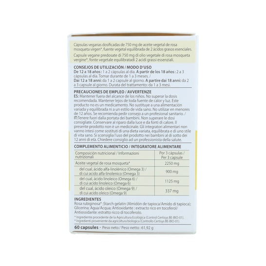 Pranarôm Rose Musquée Capsules d'Huile Végétale 60caps