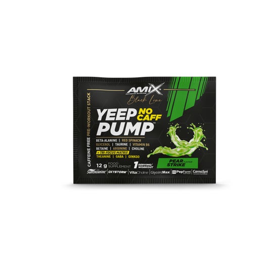 Amix Black Line Yeep Pump Sin Cafeína Pear Strike 12g