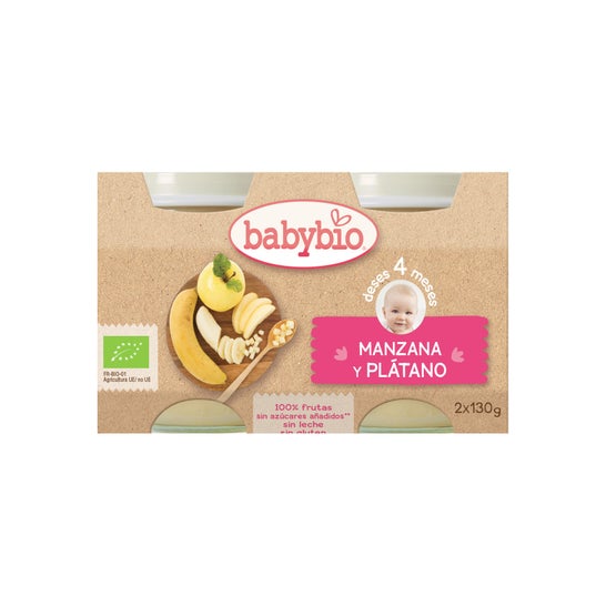 Babybio Bocal Pomme & Banane BIO 2x130g