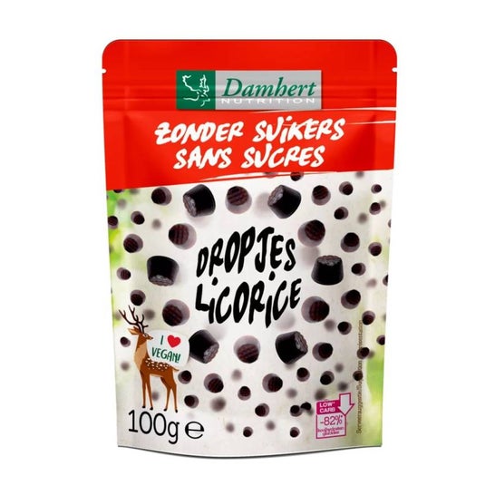 Damhert Réglisse Noire Sans Sucre 100g