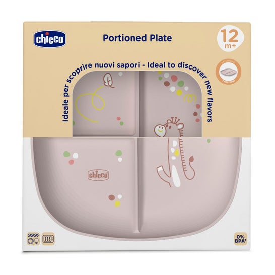 Chicco Assiette à Compartiments 12M+ Rose 1ut