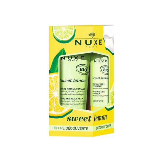 Nuxe Sweet Lemon Crema de Manos y Uñas 30ml + Stick de Labios 4g